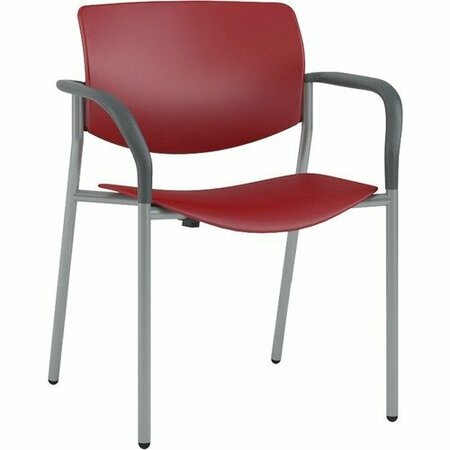 9TO5 SEATING Stack Chair, Armless, 22inx25inx33in, Latte Plastic/SR Frame NTF1210A00SFP19